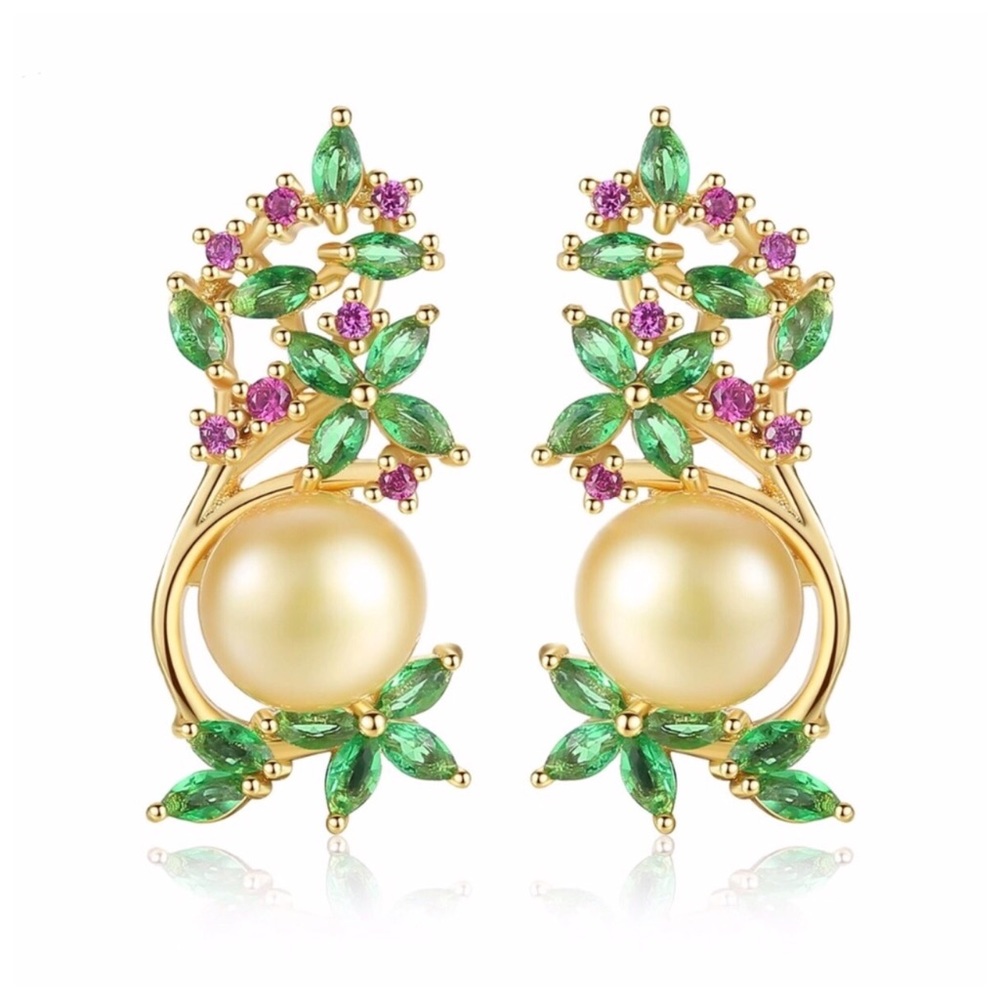Swarovski Crystals Kirilina Pearl Earrings - Picture 1 of 5